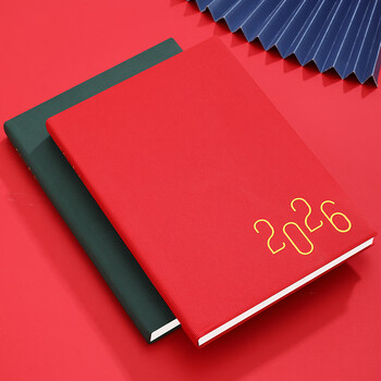 法拉蒙 2026年时间管理效率手册大学生365天一天一页日程本笔记本本子文具计划表工作备忘计划本 B5红色