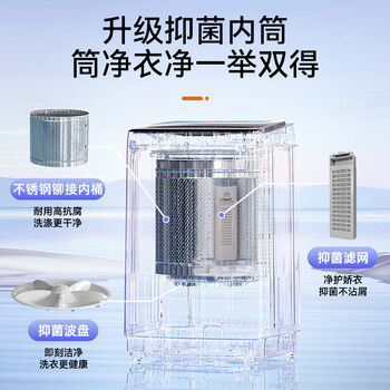 荣事达（Royalstar）波轮洗衣机 9KG全自动家用健康桶自洁宿舍租房  玄武灰RB9030J