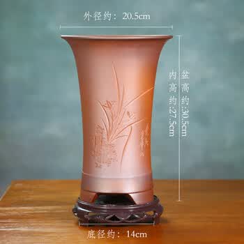 宜兴兰花紫砂盆型号规格- 京东
