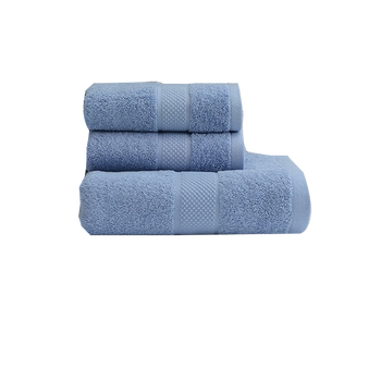 洁丽雅 w0539-1三件套礼盒 纯棉抗菌毛巾浴巾 毛巾*2+浴巾*1 兰色