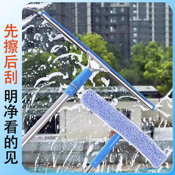 洛滑擦玻璃神器一支杆刮水器伸缩杆高层窗外玻璃刷家政保洁工具擦窗器