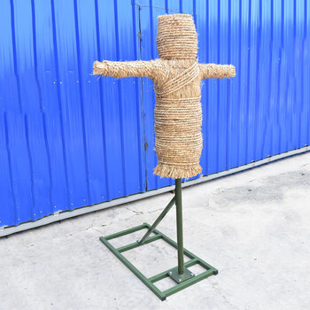 亿迈人型靶稻草人拼刺假稻草人靶训练 【预埋款】高170*臂展110cm