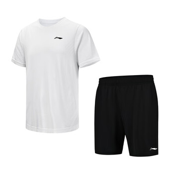 李宁（LI-NING）乒乓球服短袖羽毛球服国家队比赛运动服速干套装男女两件装 2XL 
