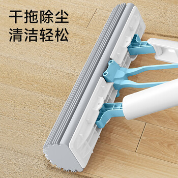 五月花海绵拖把28cm2棉头家用一拖净免手洗胶棉吸水拖布拖地墩布