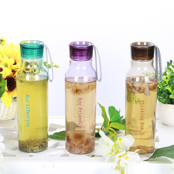 乐扣乐扣户外运动水杯户外便携塑料水壶男女学生杯子550ML紫色