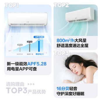 科龙空调大1.5匹 海信出品 静省电 新一级变频冷暖轻音卧室挂机 KFR-35GW/QS1-X1