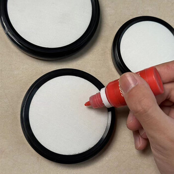 牧野（MAKINO）手指画橡皮章手帐DIY创意印台办公财会印台 圆形 空白印台 75mm