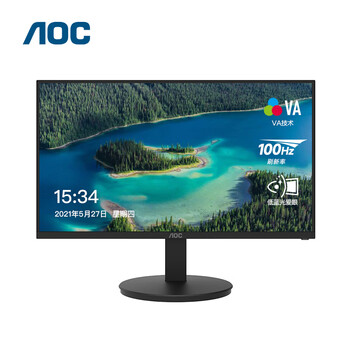 AOC显示器 21.5英寸HDMI+VGA接口高清TUV低蓝光护眼不闪屏节能办公电脑显示屏 22E11HM