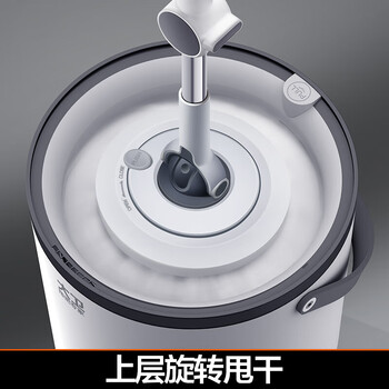 大卫 带桶旋转拖把 免手洗强吸水 洗脱二合一 拖布N11Plus 配替换头*2