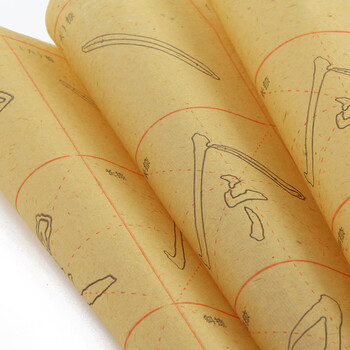 一海堂文化 毛笔字帖 宣纸 9厘米*28格王羲之双色描红王体楷书入门临摹初学毛笔米字格描红毛边纸 40张