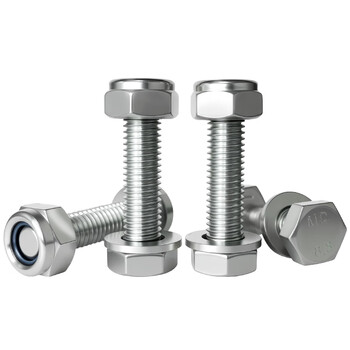 闽都镀锌外六角螺栓套装螺杆平垫垫片螺母组合螺栓8.8级 中碳钢 M10*40(10套)