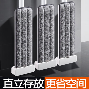 大卫 平板拖把 轻松刮污 干湿两用 免手洗地板拖P10【配2块加厚拖布】