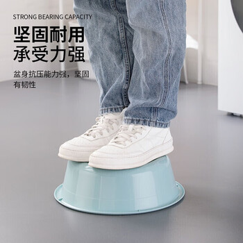 茶花大号洗脸盆塑料盆洗衣服清洁盆33cm	