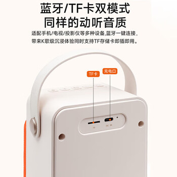 漫步者（EDIFIER）PP203迷你K歌音箱 手提便携式蓝牙音箱 户外音响 商超导购 云岩白
