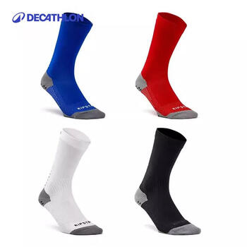 迪卡侬足球袜学生训练袜子新老款随机发货，新款无灰色拼色-4237774