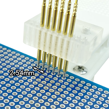 宏达硕2.54间距测试夹程序烧录夹PCB烧录夹具编程器烧录夹子黑色夹子