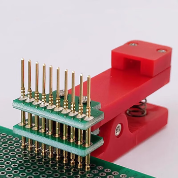 宏达硕PCB烧录测试夹具探针弹簧针测试架下载编程烧录单排送端子线2，547P
