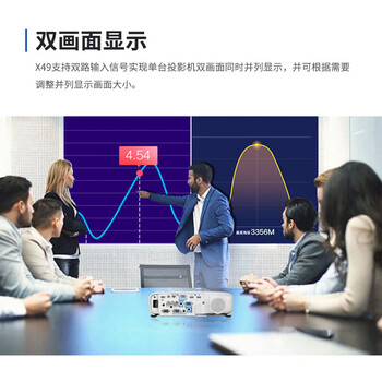 爱普生（EPSON）CB-X49 投影机 投影仪办公会议培训（3600流明 HDMI高清接口 3LCD 支持侧面投影）