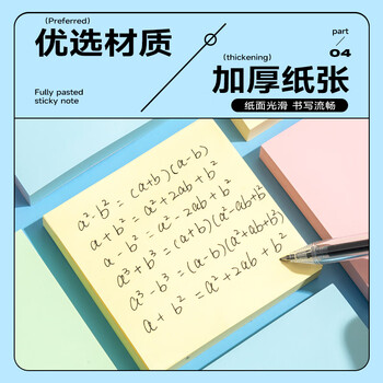 晨光（M&G）文具全粘便利贴标签贴大号错题记事便签贴纸学生办公用品蓝色1本76*102mmYS-15422开学必备