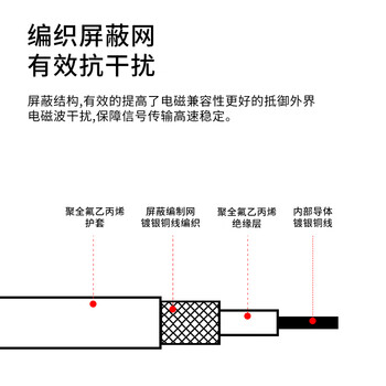 稔田 IPEX1射频同轴连接线RF113焊接延长线 双头IPEX1 5条装 0.1米 IPEX1J/RF113-010