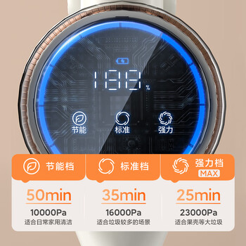 奥克斯（AUX）无线手持吸尘器家用大吸力低噪音绿光显尘地毯猫毛吸尘器长续航AXC-22DV8W