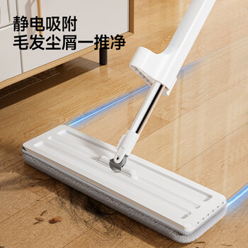 五月花平板拖把38CM共4块布加厚纤维布家用一拖净墩布拖地神器 五月花平板拖把38CM共4块布加厚纤维布家用一拖净墩布拖地神器