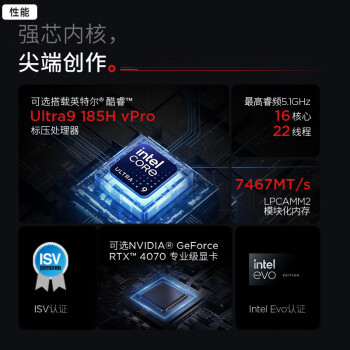 联想ThinkPad P1 Extreme 隐士 AI本 16英寸 3D建模设计笔记本 定制（Ultra9 32G 8T RTX4070）