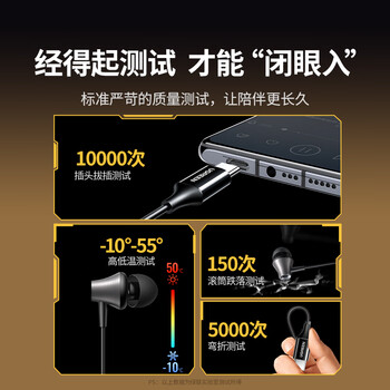 绿联有线耳机入耳式Type-C接口耳机游戏吃鸡K歌音乐耳机 支持线控适用于iPhone华为小米oppo无续航焦虑
