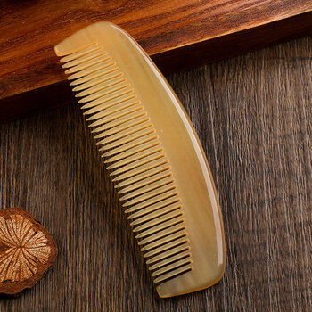 奈讯 黄牛角梳小梳子女儿童随身迷你可爱天然网红款梳子小巧便携款