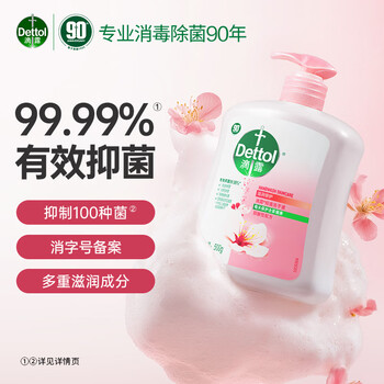 滴露(Dettol)洗手液滋润500g*6 抑菌洗手液家庭装大桶儿童消毒无酒精温和护手 滴露(Dettol)洗手液滋润500g*6 抑菌洗手液家庭装大桶儿童消毒无酒精温和护手