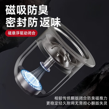 佳立方地漏防臭防反味神器全铜磁悬浮地漏芯防臭器卫生间通用反水止逆阀