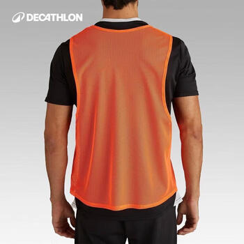 迪卡侬成年足球训练服拓展服团队分队背心橙色(新版无字母) 2652726 迪卡侬成年足球训练服拓展服团队分队背心橙色(新版无字母) 2652726