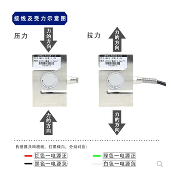 凯元达 S型压力称重传感器拉力重量冲击力搅拌站皮带料斗电子秤1T4T量程0-250kg