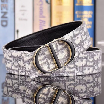 良品 Christian Dior 2592 ベルト トロッター レザー 本革 Christian Dior 黒 レザーベルト