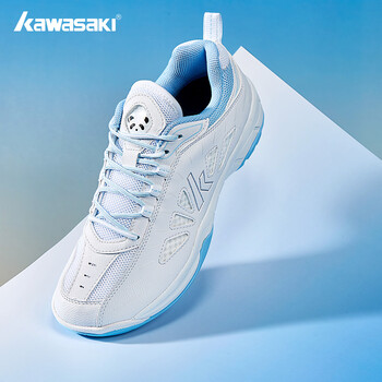 kawasaki川崎羽毛球鞋男女款减震耐磨运动鞋熊猫B3327 冰蓝色 35 kawasaki川崎羽毛球鞋男女款减震耐磨运动鞋熊猫B3327 冰蓝色 35