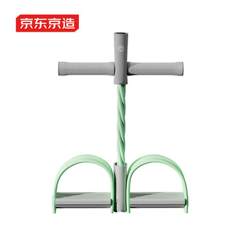 京东京造 脚蹬拉力器瑜伽拉力带弹力绳健身器材仰卧起坐辅助器脚踏卷腹绿