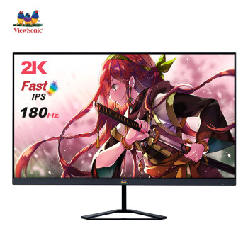 优派27英寸 2K高清 原生180Hz 超频185Hz FastIPS 电竞显示器 1ms硬件低蓝光 满血小金刚 显示屏VX2758