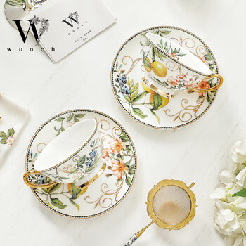 物取（WOOCH）柠檬系列对杯碟礼盒装新婚礼物送新人生日乔迁送礼高颜值咖啡杯