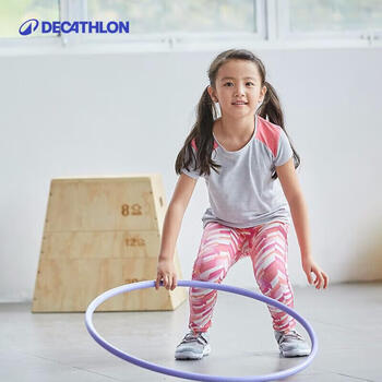 迪卡侬呼啦圈幼儿园小号儿童健身收腹美腰器材GYME亮黄色65cm 1704288