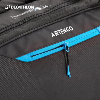 迪卡侬背包网球包羽毛球包大容量9R中号背包-黑蓝4175975