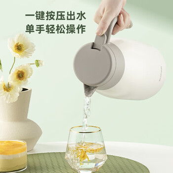 苏泊尔（SUPOR）家用真空保温瓶暖水壶瓶大容量热开水瓶壶304不锈钢1.5L胭脂红