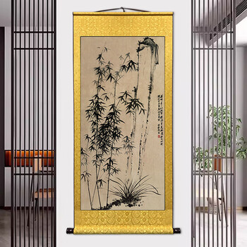 郑板桥竹子水墨画排行- 京东