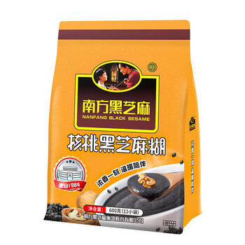 南方黑芝麻 核桃黑芝麻糊600g 五谷粉健身代餐【新老包装随机发货】