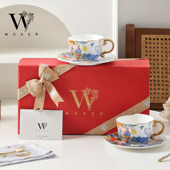 物取（WOOCH）浪漫时光咖啡杯碟礼盒装高颜值情侣对杯乔迁新婚礼物送新人套装
