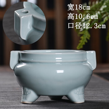 中国、青瓷三足双耳香炉、美品、 青瓷三足双耳香炉价格报价行情- 京东
