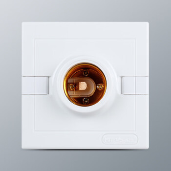 灯坐86型e27螺口灯座led灯泡灯头灯口家用明装日光灯节能灯底座 暗装