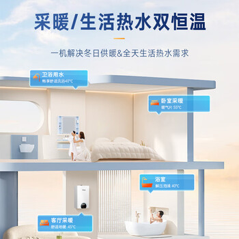 林内（Rinnai）燃气壁挂炉 WIFI语音双智控【超二级能效】生活热水家用地暖采暖锅炉L1PB40-35C39