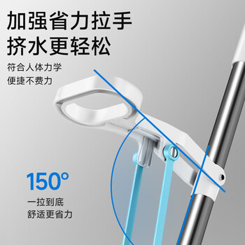 五月花海绵拖把28cm2棉头家用一拖净免手洗胶棉吸水拖布拖地墩布