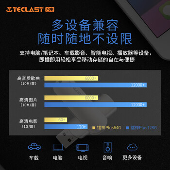台电（TECLAST）32GB USB3.2 U盘 办公高速读写优盘 车载电脑旋转保护金属U盘