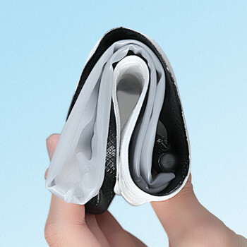 米波迪（Meebordi）雨鞋套防雨防滑鞋套加厚耐磨底成人雨靴男女仿硅胶水鞋套 粉边L